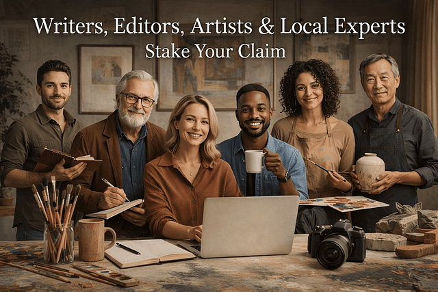 Writers, Editors, Artists and Local Experts Stake Your Claim