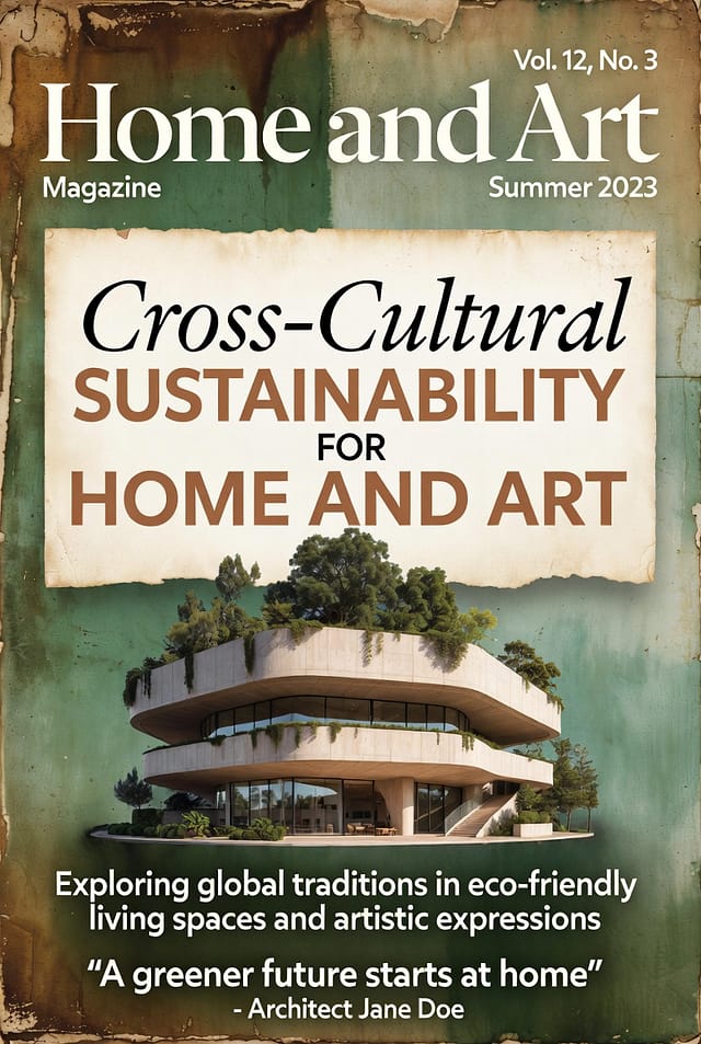 Home and Art Magazine: Cross-Cultural Sustainability